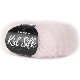 Mayflower Super Kid Silk 70 Tidsel Indhold: 76% mohair, 24% silke Vægt/Længde: 25 g = ca. 195 m Anbefalede pinde: 4.5-5 mm Strikkefasthed: 10 x 10 cm = 22 m x 27 p Vask:Håndvask/ Tåler ikke tørretumbling.