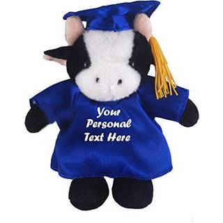 Plushland Plush Fyldt Animal Toys 12 tommer pr?senterer gaver til eksamen Day Personaliseret tekstnavn eller dit skolelogo p? kjole bedst til enh