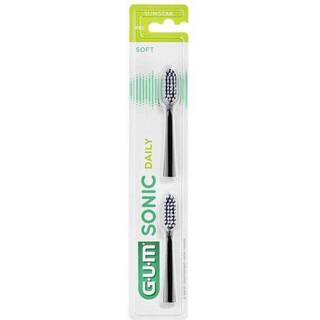 Gum Sonic Daily Børstehoveder Soft Sort - 2 stk.