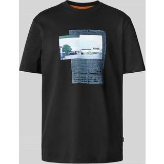 BOSS ORANGE On The Way Printed Crew Neck T-Shirt Black