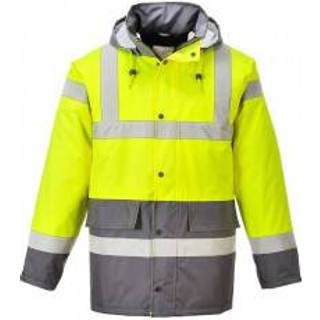 Hi-Vis 2-farvet trafikjakke -Gul/Grå (Størrelse: XXL)