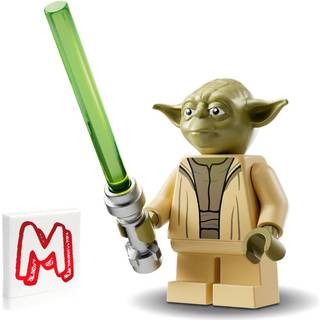 Lego Star Wars The Clone Wars Minifigure - Yoda med Open Robe and Green Lightsaber (75360)
