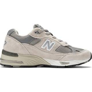 New Balance Kvinder MADE in UK 991v1 i Grå/Hvid Suede/Mesh, Størrelse 37