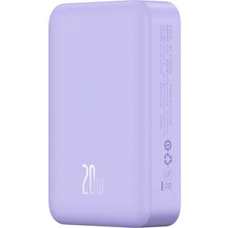 Baseus Powerbank Magnetic Mini 20000mAh 20W MagSafe (purple) Powerbank - Lilla - 20000 mAh
