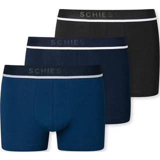 Schiesser 3-pak Organic Cotton Woven Boxer Brief - Black/Blue - X-Large * Kampagne *