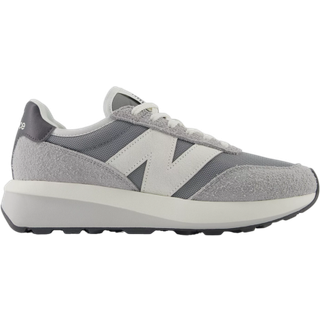 New Balance Unisex 370 i Grå/Hvid Suede/Mesh, Størrelse 36