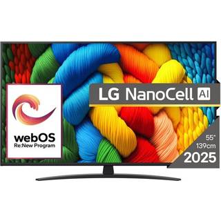 LG 55" Fladskærms TV LED 4K 55NANO81A3A Nano81 Series - 55" LED-backlit LCD TV - 4K