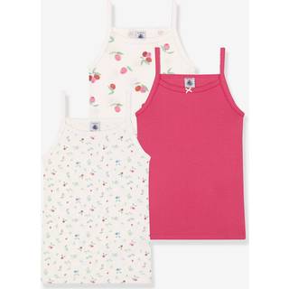 Petit Bateau 3-pak Tanktoppe Peonia Marshmallow 2 Y  Hvid  2 år  kvinde