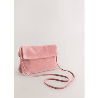 Next Coral Pink Leather Flap Cross-Body Bag