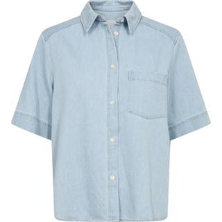 Part Two Niclapw Sh Bluser 30309361 Whiteish Blue Denim (44)