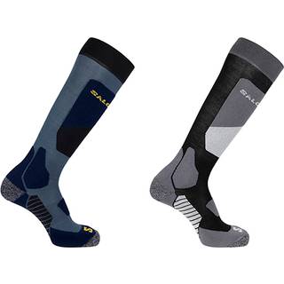 Salomon S/Access, skistrømper, 2-pak, sort/blå