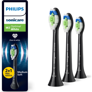 Philips Sonicare W2 Optimal White tandbørstehoveder 3-pak - sort (På lager i varehus)
