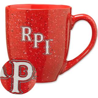 Rico Industries NCAA Rensselaer Poly Engineers Prim?r logo R?d 16 oz Team Farve Laser indgraveret Speckled Keramisk kaffekrus