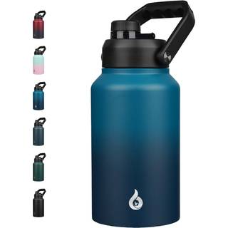 Bjpkpk 87oz isoleret vandflaske opvaskemaskine sikker 2/3 gallon vandflaske med ergonomisk håndtag BPA gratis lækage bevis vandkande rustfrit stå