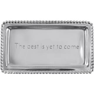 MARIPOSA Den bedste er endnu ikke kommet perleret udsagnsbakke | Sølv | Brillante | Gaver | Erklæringsbakke | Genanvendt sandcast aluminium | Hån