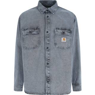 Carhartt WIP Tigan Jac Skjorte - L - black/blue fog grmnt dyd