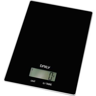 Daily køkkenvægt sort glas 6 kg. 1 grams interval