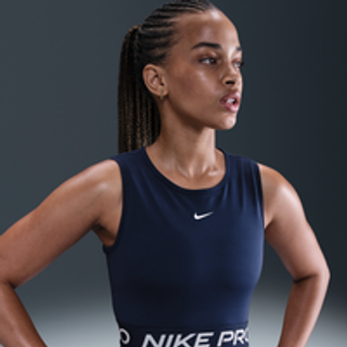 Kort Nike Pro Dri-FIT-tanktop til kvinder - blå - XL (EU 48-50)