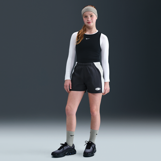 Vævede Nike -shorts til piger - sort - L