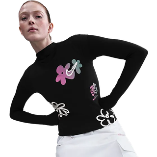 Tætsiddende Nike Sportswear-T-shirt med korte ærmer og grafik til kvinder - sort - M (EU 40-42)