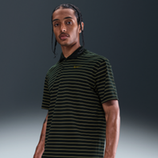 Stribet Nike Dri-FIT Victory-golfpolo til mænd - grøn - XL