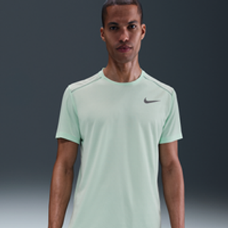 Kortærmet Nike Miler-løbeoverdel til mænd - grøn - XXL