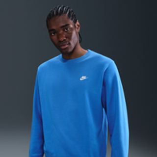 Nike Club-crewtrøje i french terry til mænd - blå - XS