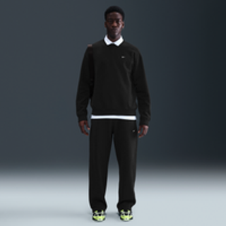 Nike Solo Swoosh-fleecebukser med åben kant til mænd - sort - XXL