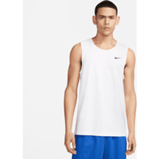 Nike Dri-FIT Hyverse-fitnesstanktop uden ærmer til mænd - hvid - L