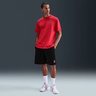 NikeCourt Heritage Dri-FIT-tennisshorts i fleece til mænd - sort - M