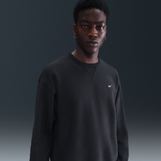 Nike Solo Swoosh-crewtrøje i fleece til mænd - sort