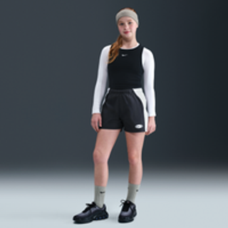 Vævede Nike -shorts til piger - sort - M