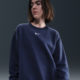 Oversized Nike Sportswear Phoenix Fleece-sweatshirt med rund hals til kvinder - blå - XL (EU 48-50)