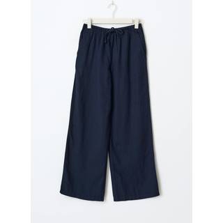 Gina Tricot-tall linen blend trousers-Hørbukser-Blå-S-Dame