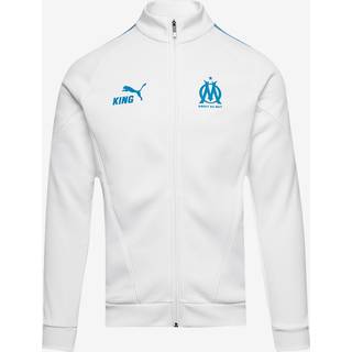 PUMA Olympique de Marseille KING Anthem Jacket Men, Clothing, White/Azure, M - Azure - M