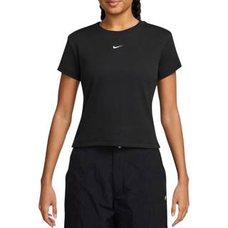 Nike Women's Sportswear Tight Ribbed S/S T-Shirt Funktionsshirt Damer størrelse M farve sort