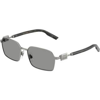 Dolce & Gabbana Mand DG2316 04/1 Solbriller Metal Grå Grå Firkantet Normal