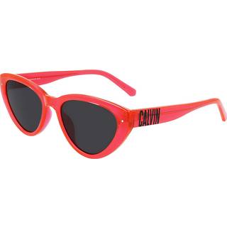 Calvin Klein Kvinde CKJ20629S 678 Solbriller Plast Rød Grå Cat Eye Normal