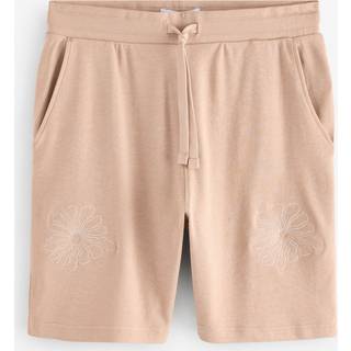 Threadbare Threadbare Natural Floral Embroidered 100% Cotton Sweat Shorts