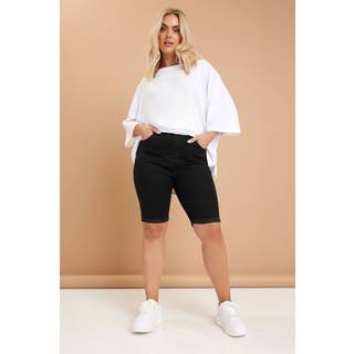 Yours Curve Yours Curve Black Basic Denim Shorts