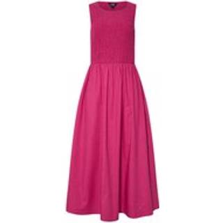 Lts Tall Hot Pink Cotton Shirred Full Skirt Midaxi Dress 18 Lts | Tall Women's Midi Dresses