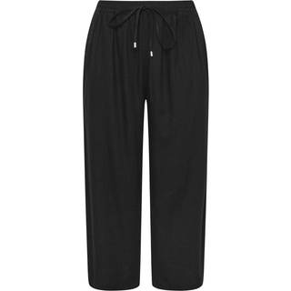 Evans Evans Wide Leg Linen Rich Trousers