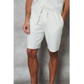 Threadbare Threadbare Cream Textured Elasticated Shorts