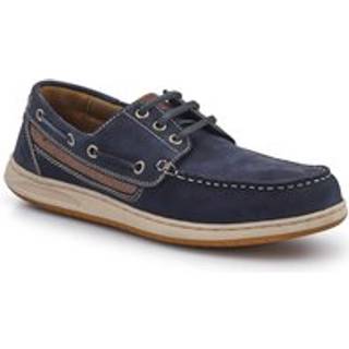 Pavers Pavers navy Leather Lace-Up Boat Shoes