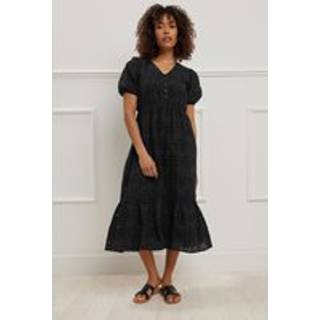 M & Co M & Co Broderiknap 100% Bomuldskjole - EU 40 (UK 12)