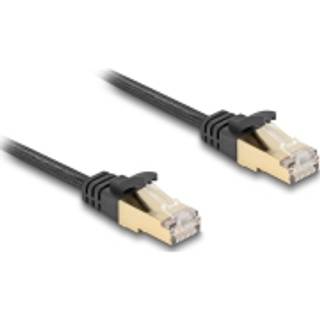 Delock Cat 6A U/FTP fladt netværkskabel, 10 m – sort