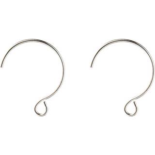 20 stk Adabele Autentisk Sterling S?lv ?re Wire Connector Stilfulde ?reringe kroge (wire 0,6 mm/22 Gauge) til ?reringe Making SS262