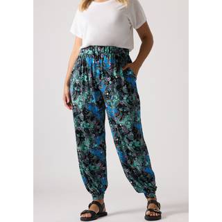 Yours Curve Yours Curve Black Paisley Print Harem Trousers
