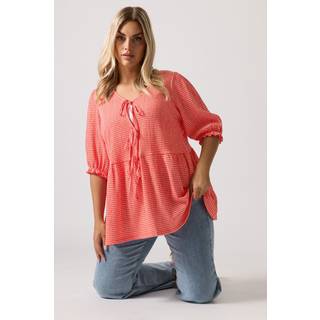 Yours Curve Yours Curve ternet bluse med sløjfe foran