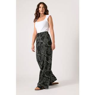 Lts Tall Black Shell Print Wide Leg Trousers Long > 12 Lts | Tall Women's Wide Leg Trousers - Long 12